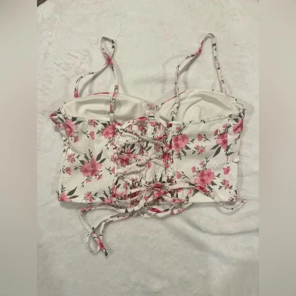 Windsor Call Me Cutie Floral Eyelet Corset Top - Large - Picture 2 of 10
